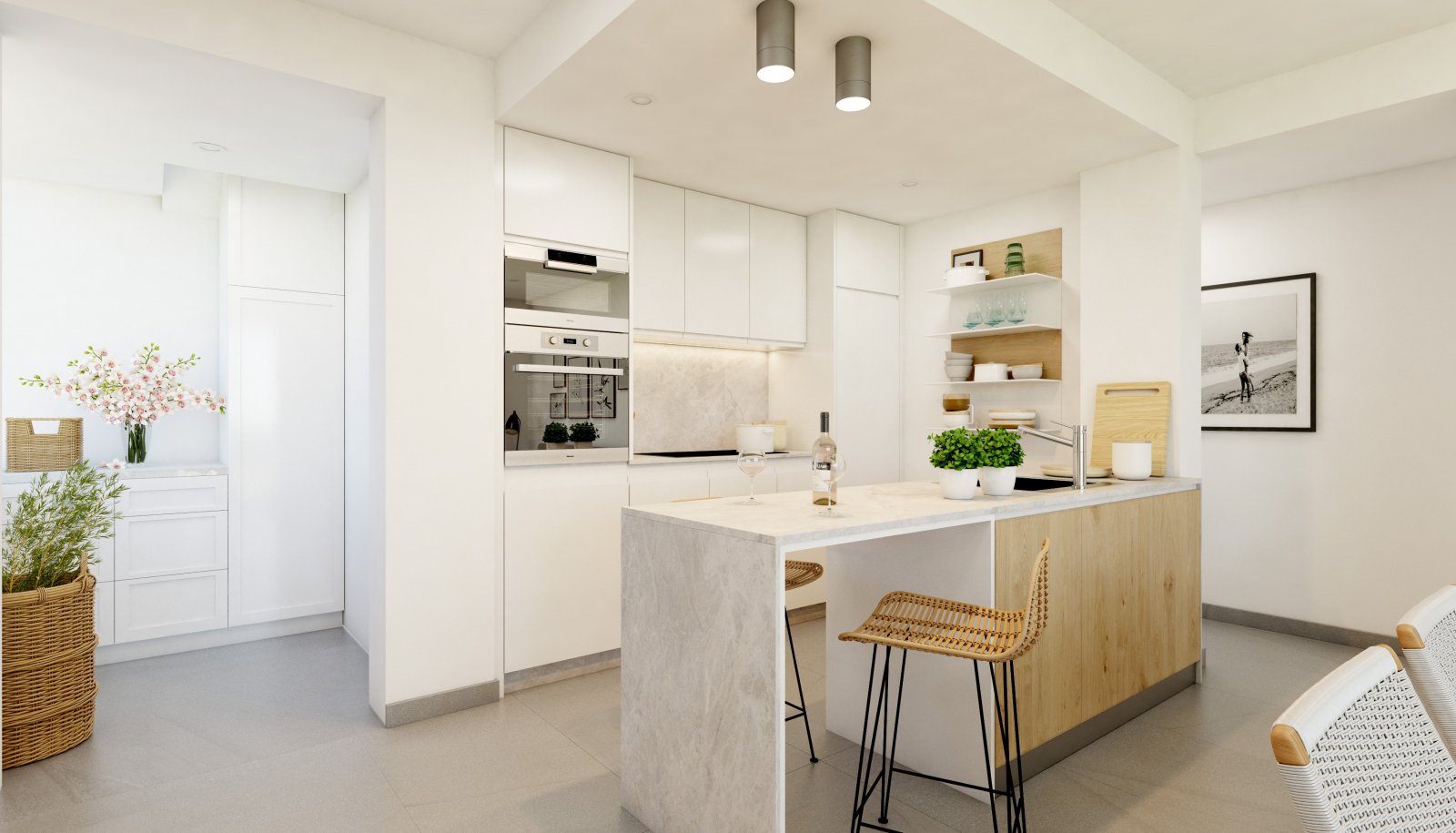 Moderne Villen mit Meerblick und privatem Pool, Polop