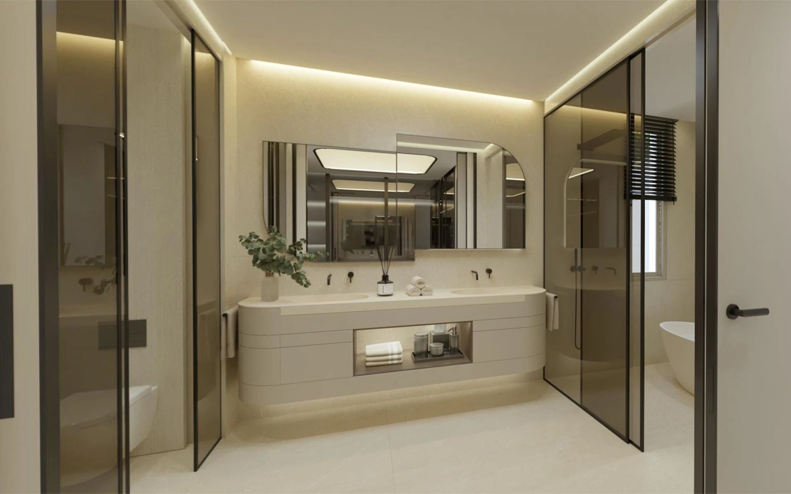 Exclusive townhouses and semi-detached houses, first line beach and private pools, Marbella