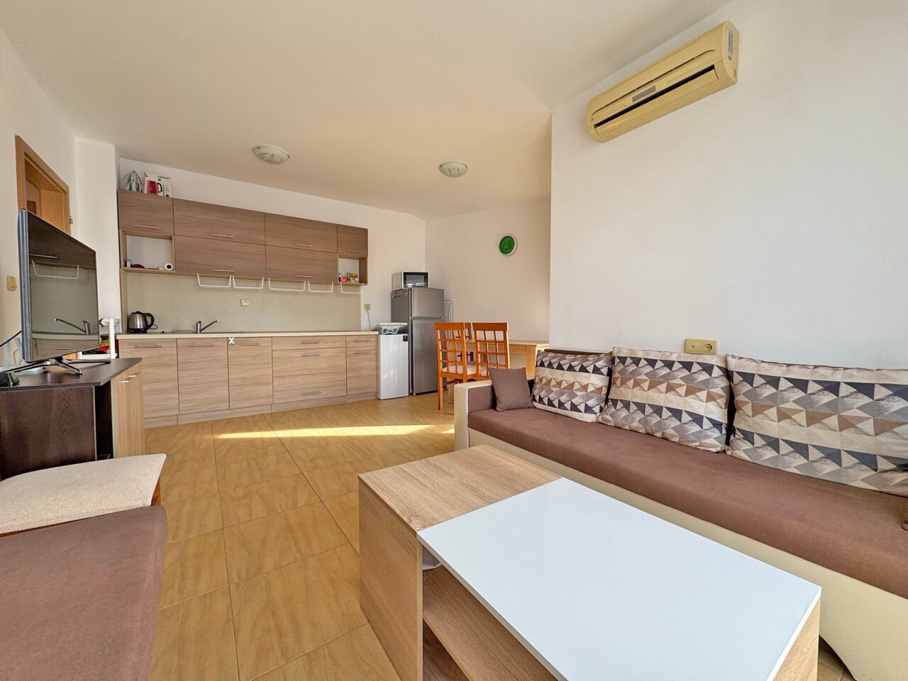 Two-room apartment with a view of the pool in the Aqua Dreams complex, Sveti Vlas, Bulgaria