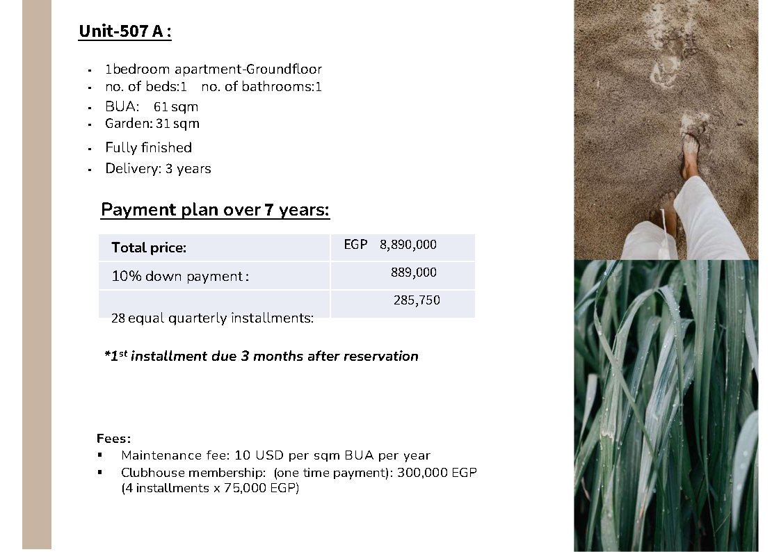 Stylish two-room ground-floor apartment with private garden in the prestigious residential complex Blanca Gardens, Soma Bay