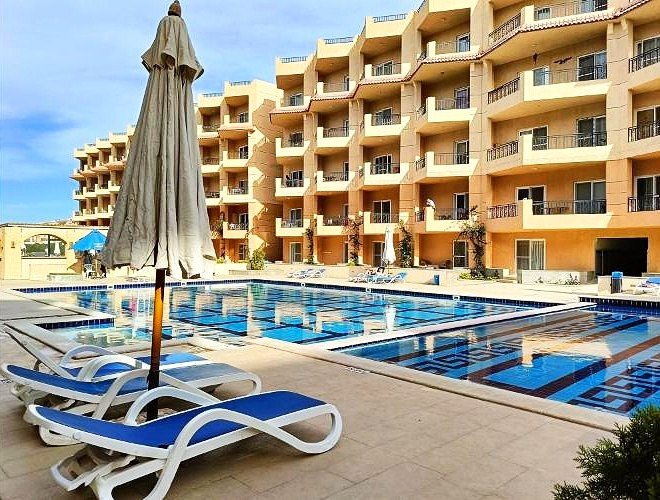 Stylish and very spacious studio with sea view in the first row, Selena Bay Resort, Hurghada