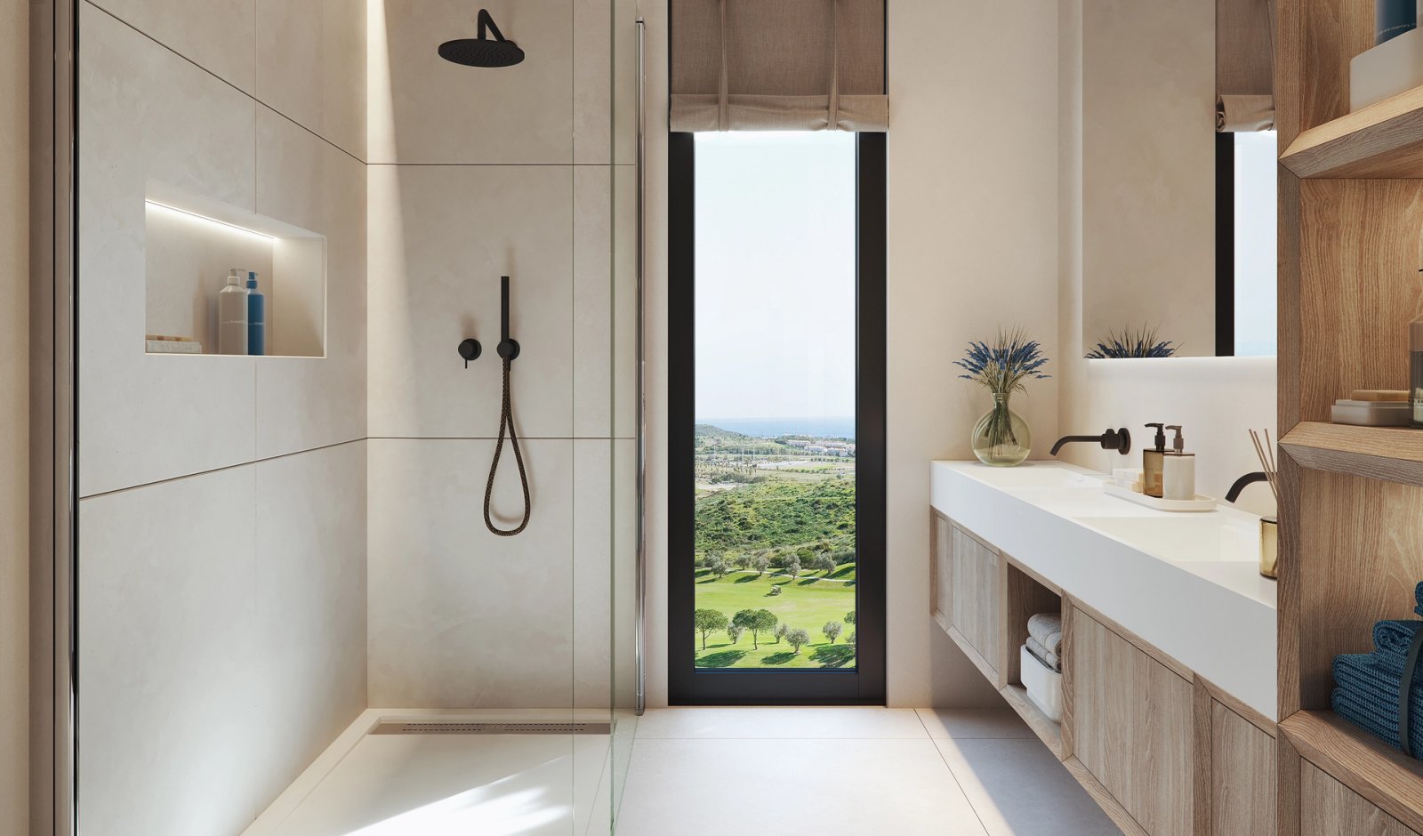 Moderne Apartments, Meerblick und in der Nähe des Golfplatzes Las Lagunas de Mijas