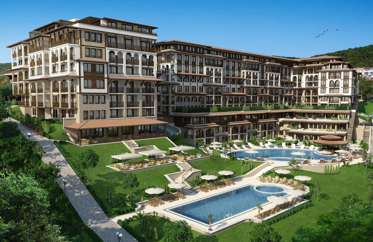 Sveti Vlas: Studio with sea view, unfurnished, in the Etara 4 complex in Sveti Vlas, Bulgaria 