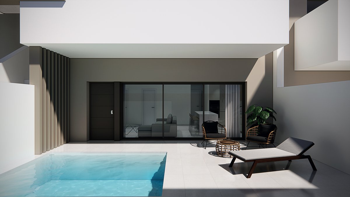 Luxury bungalow, private pool and solarium, Pilar de la Horadada