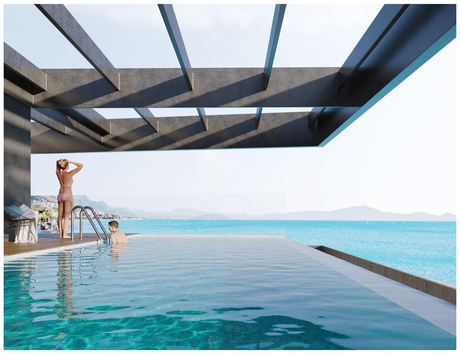 Luxury apartments, by the sea with terrace, swimming pool and gym, Málaga