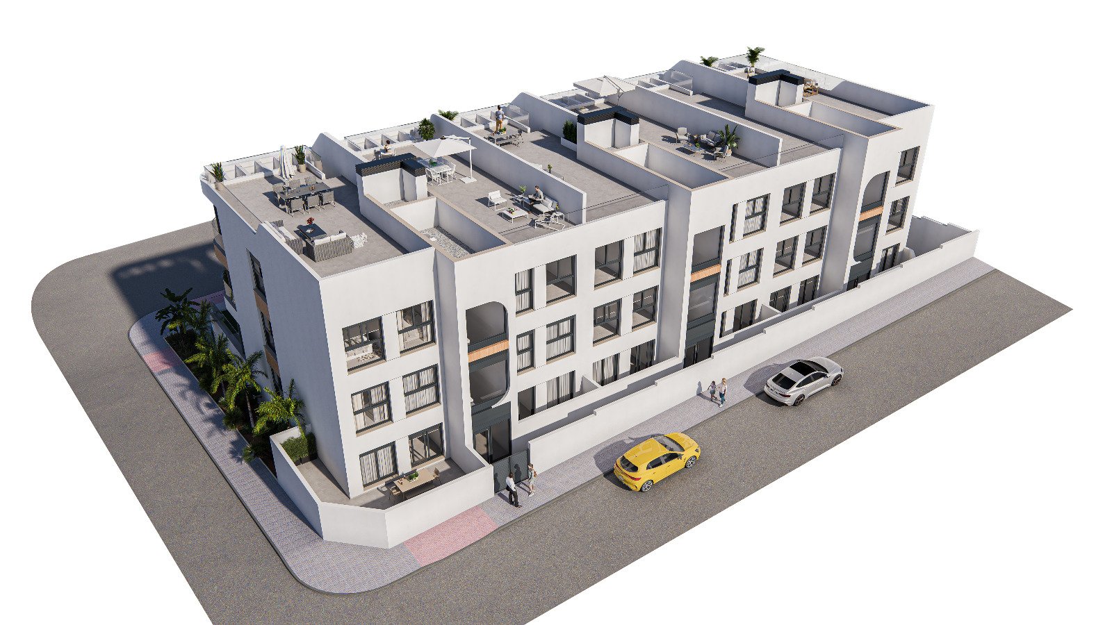 Modern three-bedroom apartments, swimming pool, gardens and garage, Benijófar