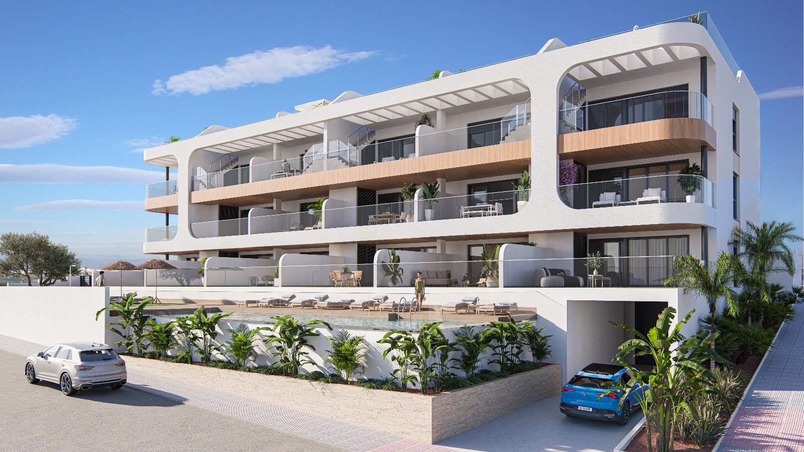 Modern three-bedroom apartments, swimming pool, gardens and garage, Benijófar