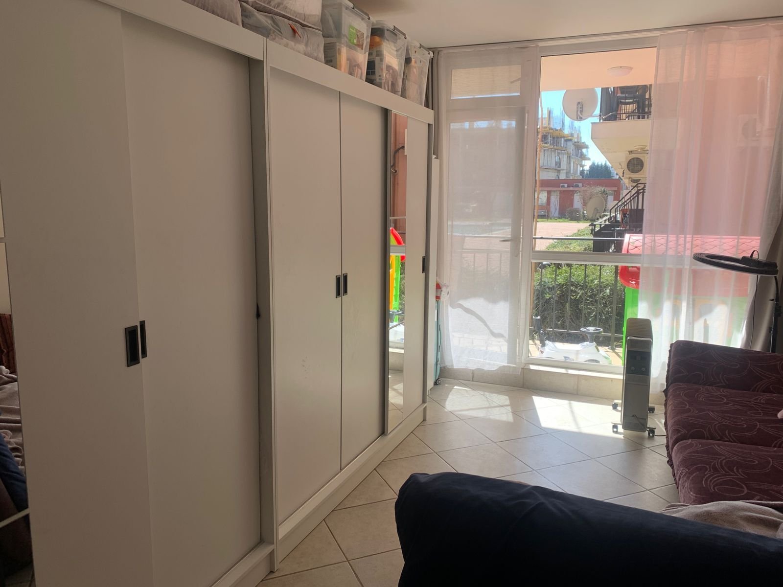 2-room apartment with pool view in Sunset Beach 4, Sunny Beach