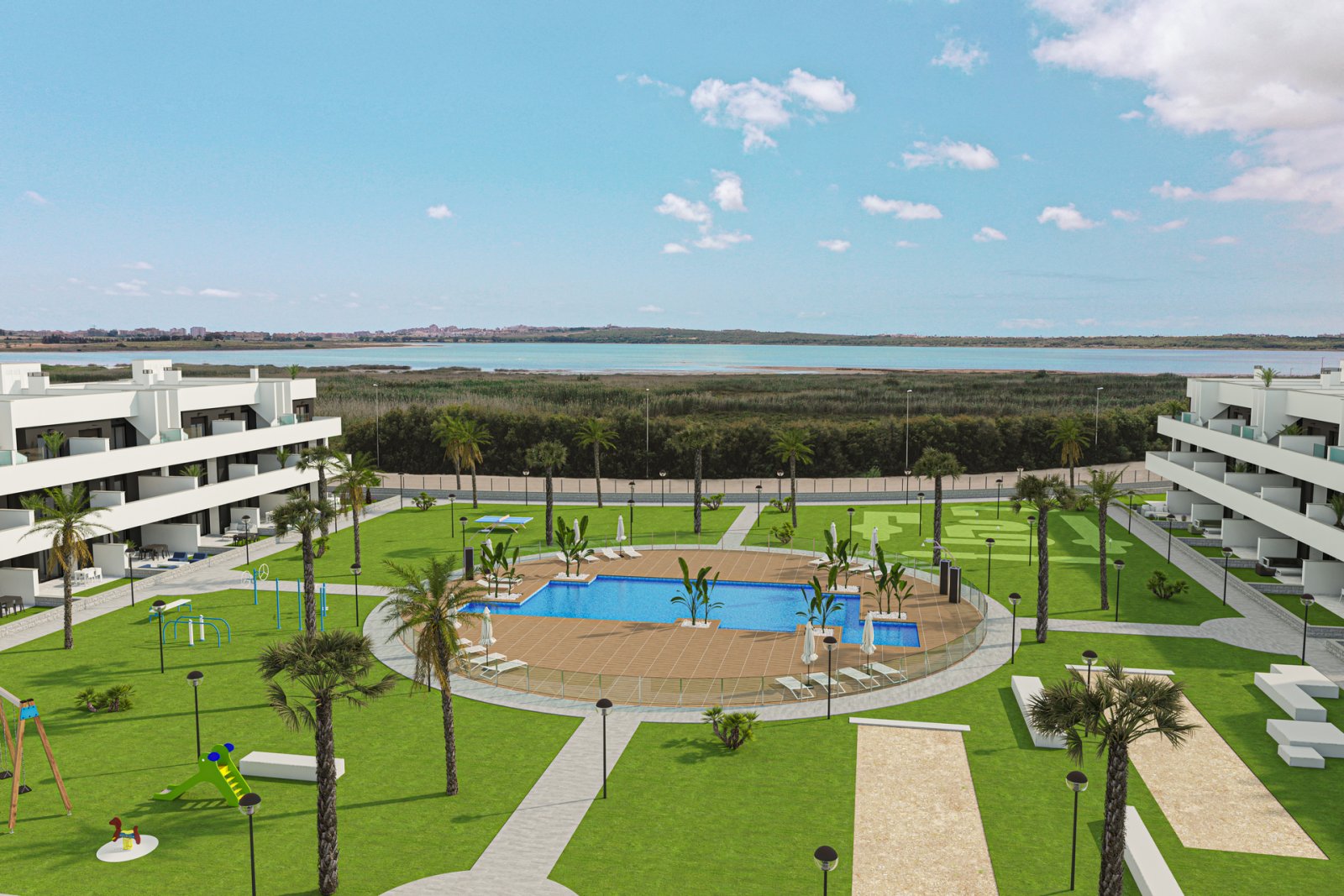 Guardamar del Segura, Alicante: Moderne Residenz, 4 km vom Meer entfernt mit Swimmingpool, Guardamar del Segura 
