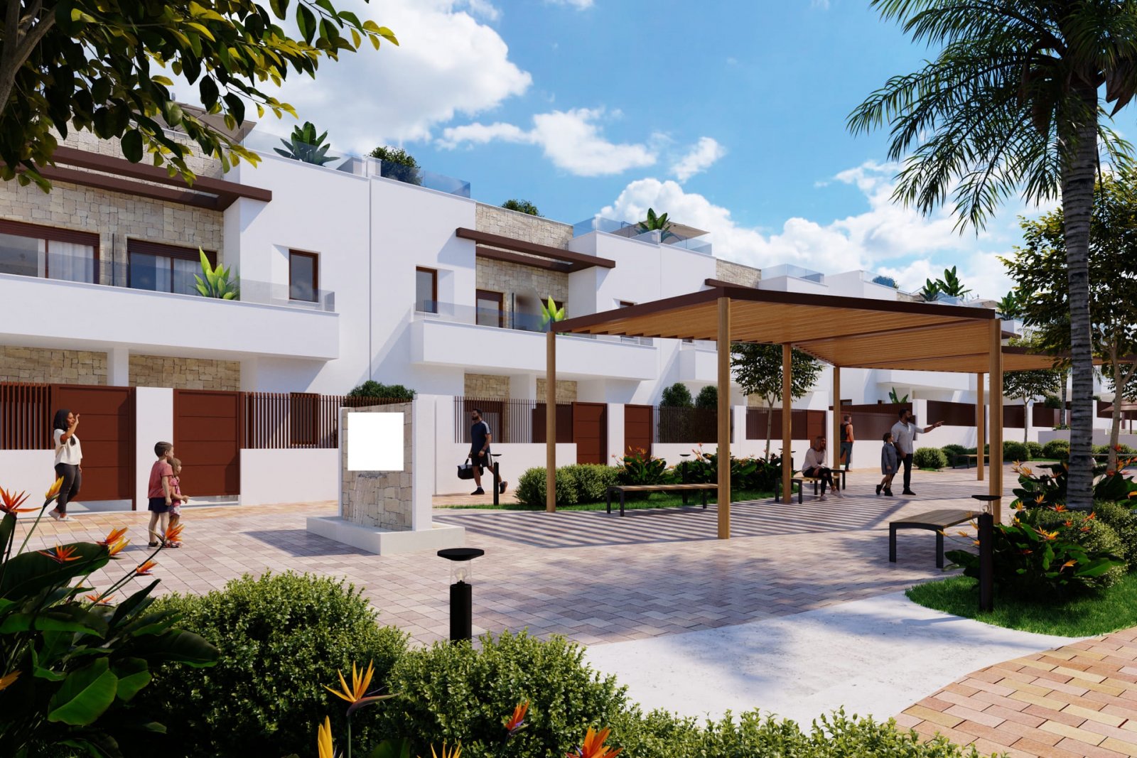 Großzügige Stadthäuser, 1 km vom Golfplatz entfernt und mit Gemeinschaftspool, Orihuela Costa