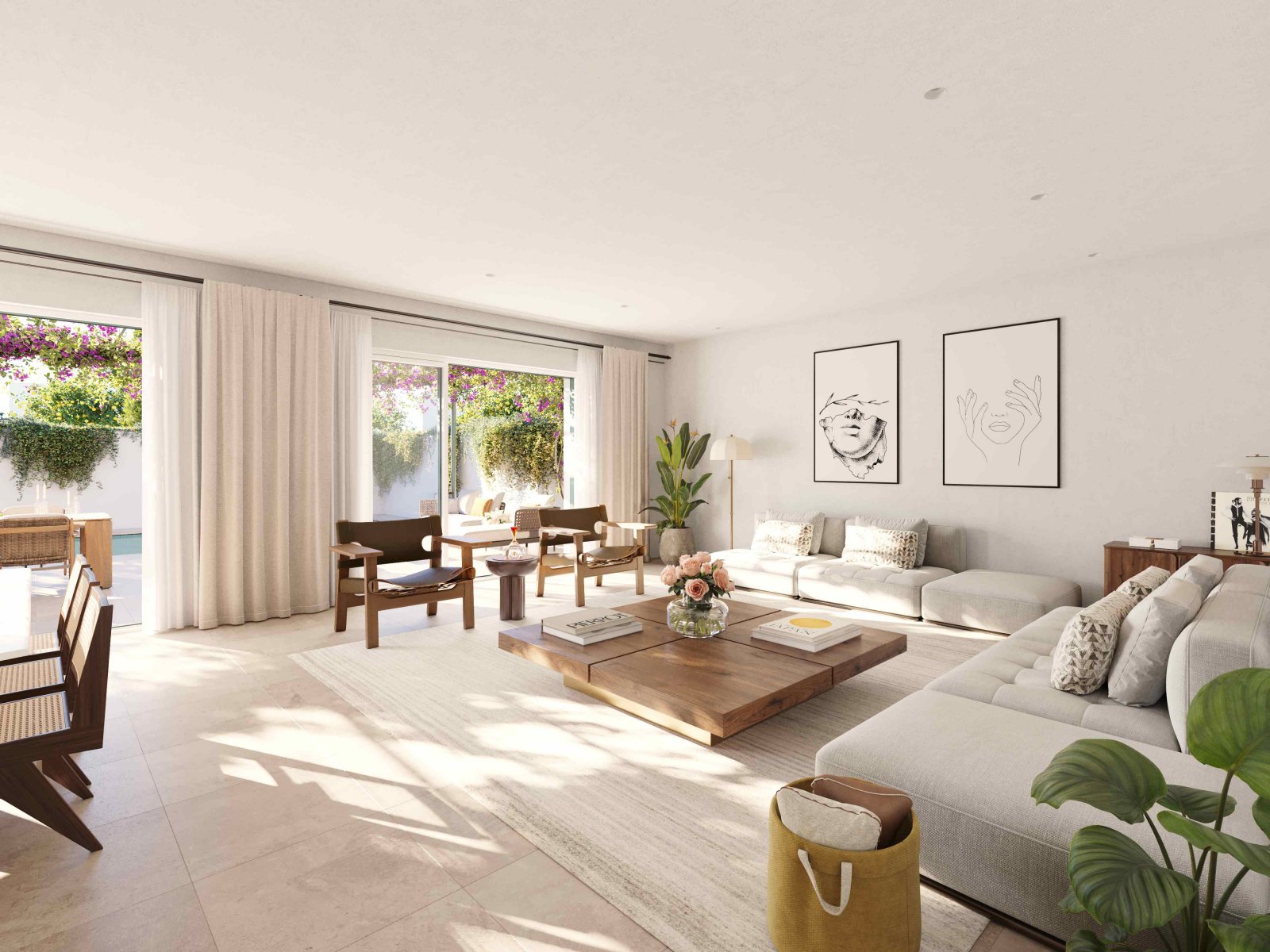 Luxury semi-detached houses with private pool by the golf course and the sea, Sotogrande