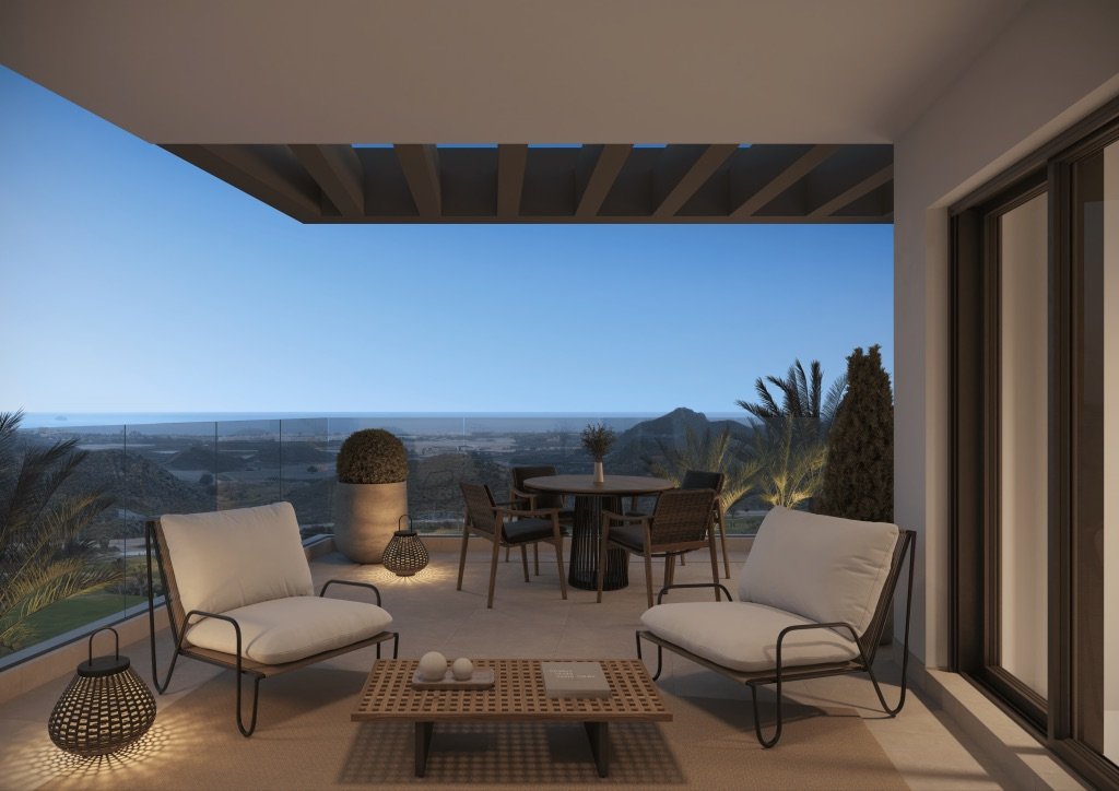 Modern apartments with sea views, 4 km from the beach, Pulpí