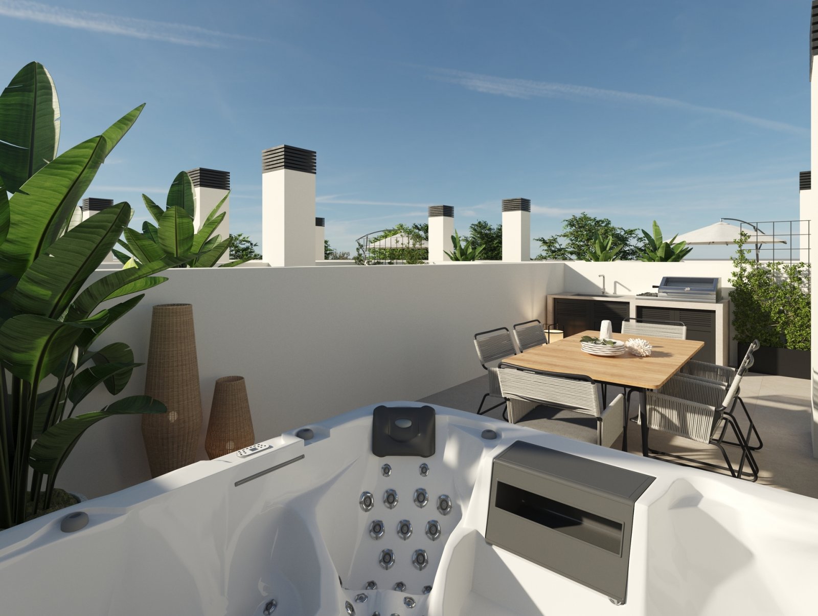 Exclusive townhouses, terrace and solarium, close to the airport, Dolores