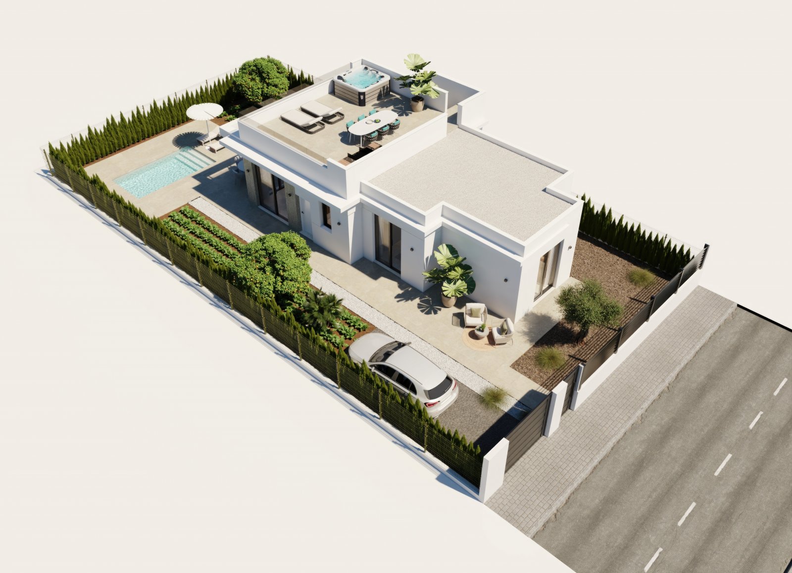Luxury detached homes, private pool by the golf course, Hacienda El Álamo