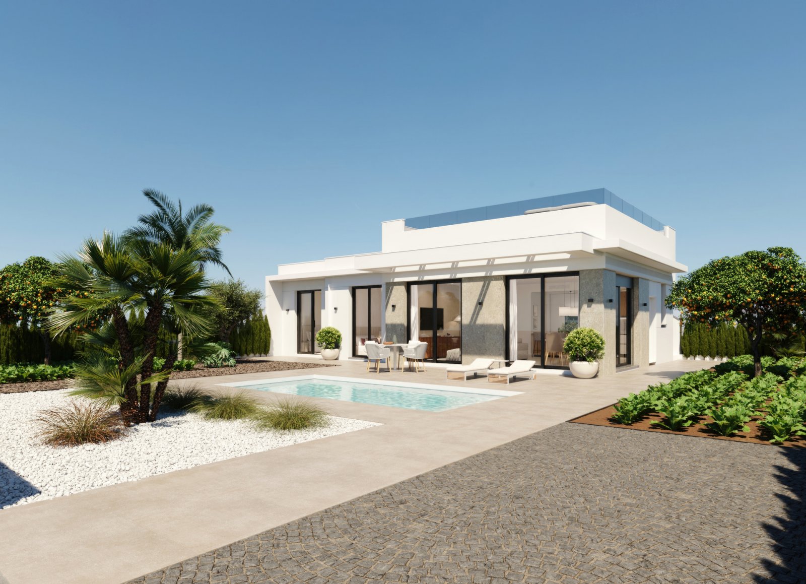 Luxury detached homes, private pool by the golf course, Hacienda El Álamo