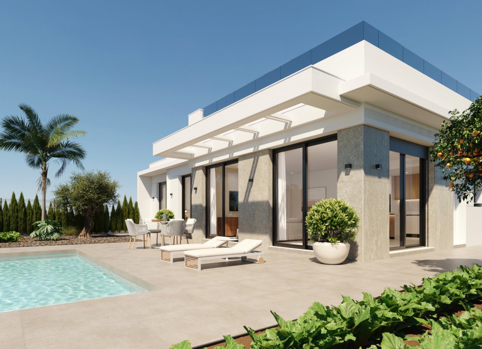 Luxury detached homes, private pool by the golf course, Hacienda El Álamo