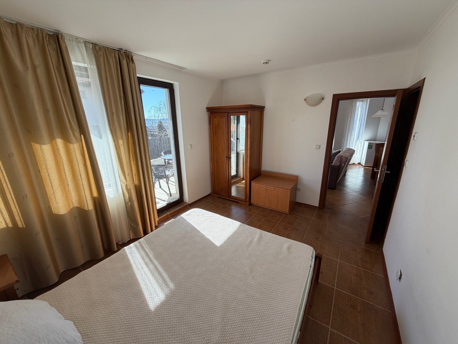 Three-room apartment with a view of the pool in the Bay View Villas complex, Kosharitsa, Bulgaria