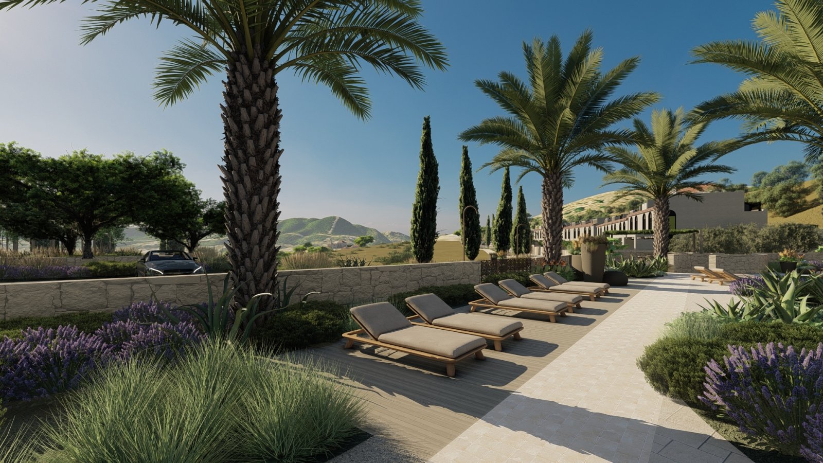 Spacious apartments with private garden and swimming pool, sports facilities, Guaro