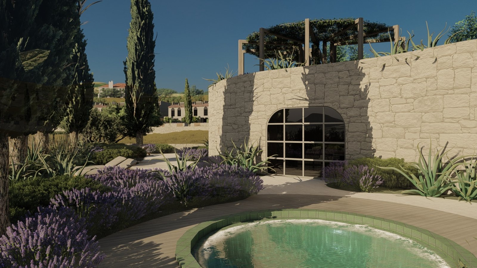 Spacious apartments with private garden and swimming pool, sports facilities, Guaro