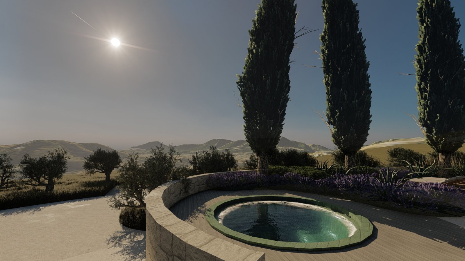 Spacious apartments with private garden and swimming pool, sports facilities, Guaro