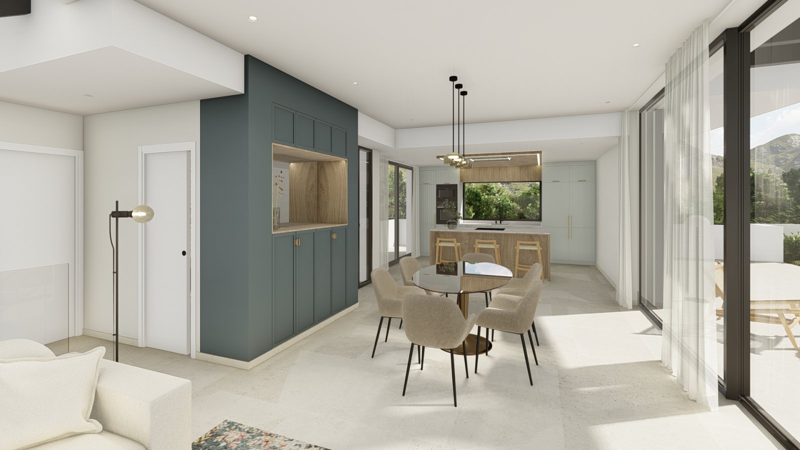 Modern family house with swimming pool and garden, Polop