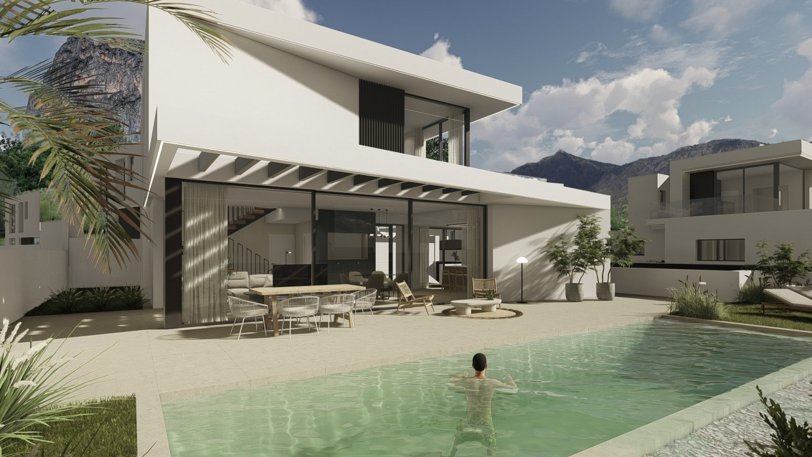 Modern family house with swimming pool and garden, Polop