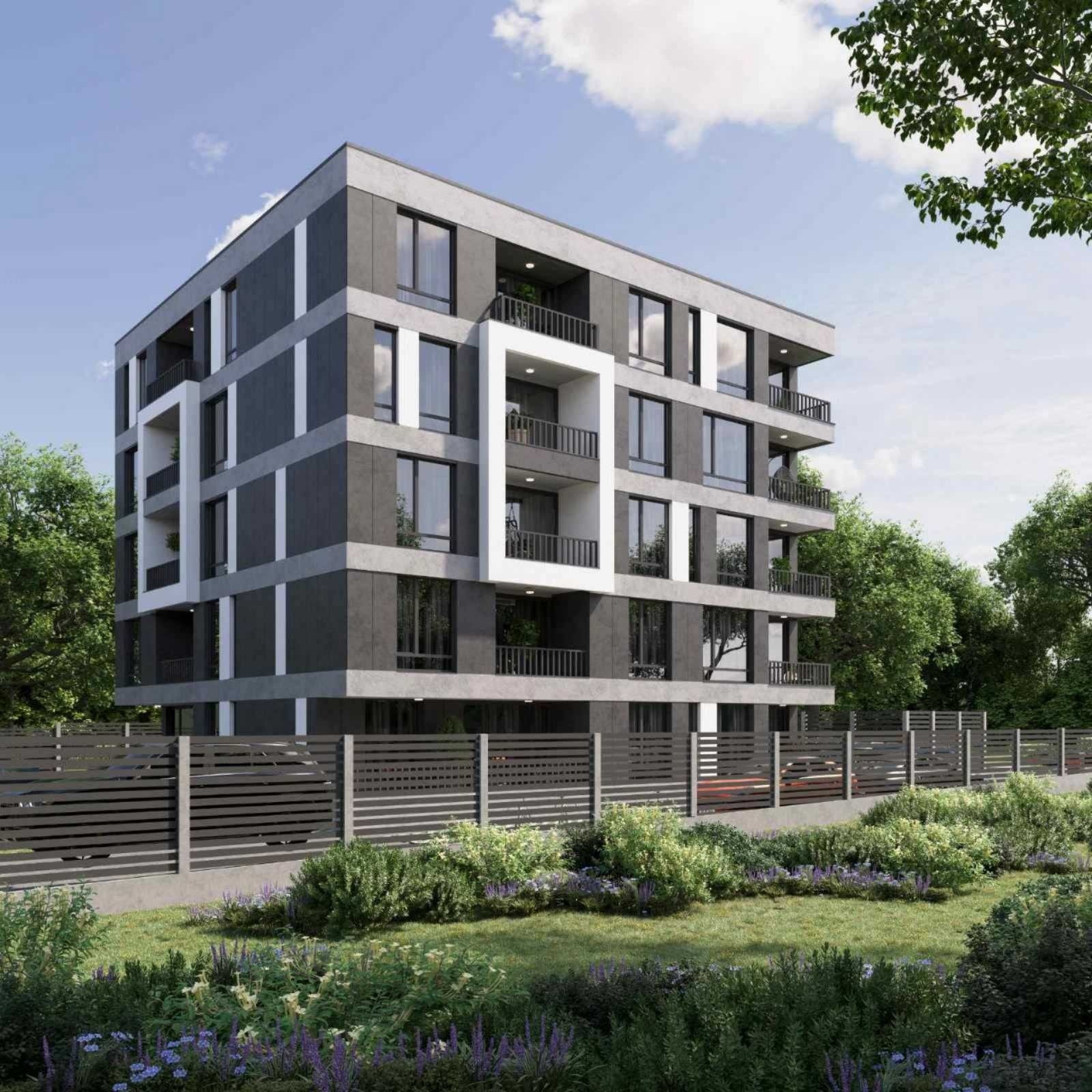 Modern 2-room new-build apartment with terrace in Nessebar – without maintenance fee