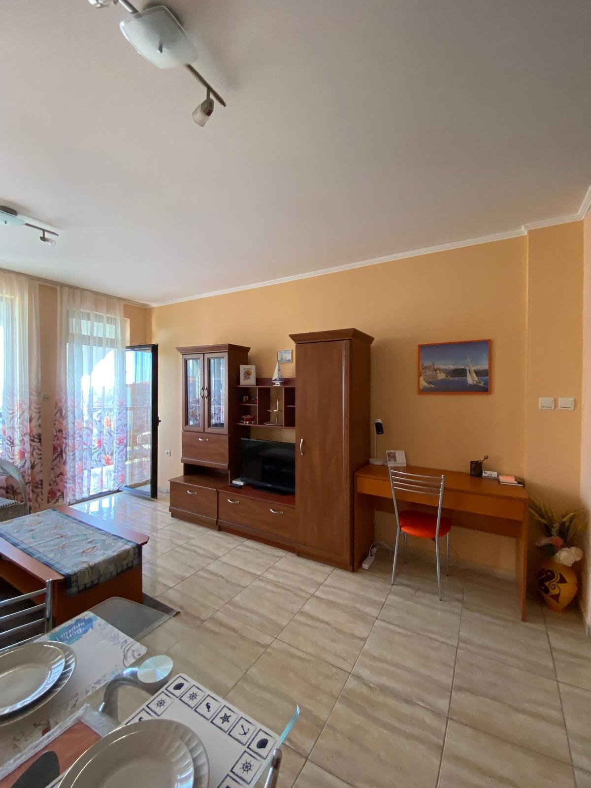 A two-room apartment with sea view in the Vodenitsa complex in Sveti Vlas, Bulgaria.