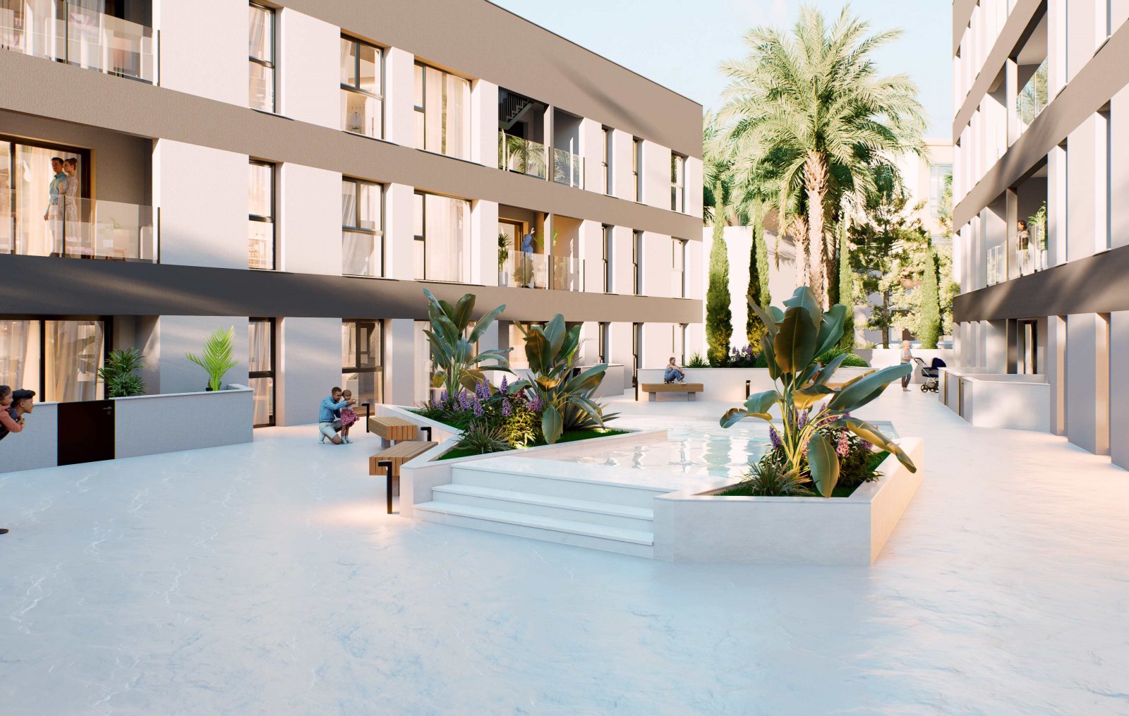 Exclusive apartments, 500 m from the sea, with swimming pool and terrace, Lo Pagán