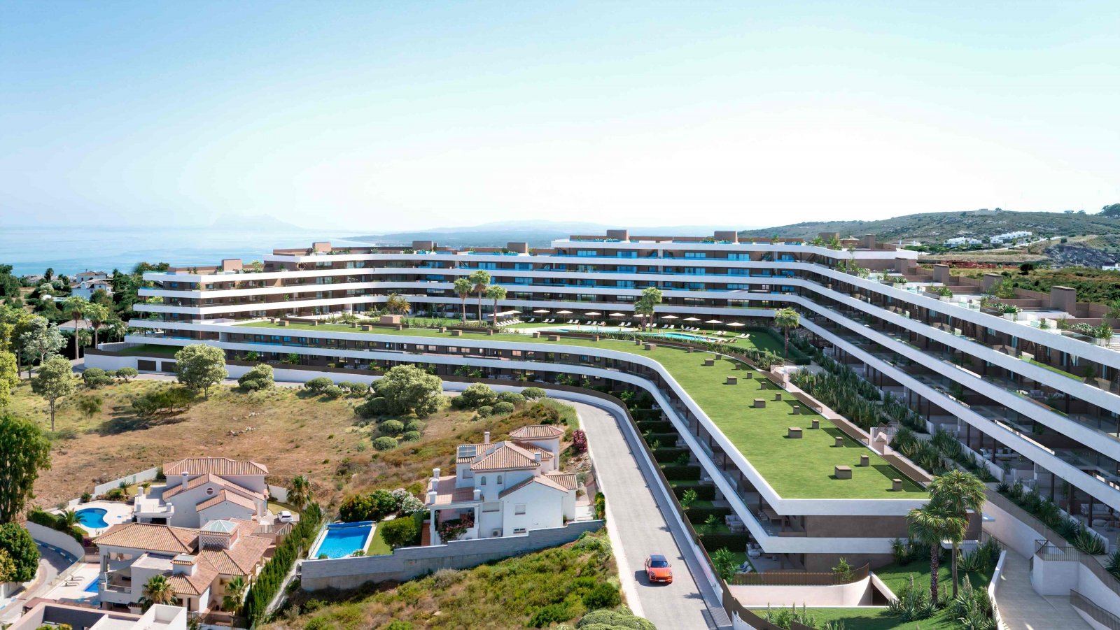 Exclusive apartments, 1 km from the sea with terraces and swimming pools, Manilva