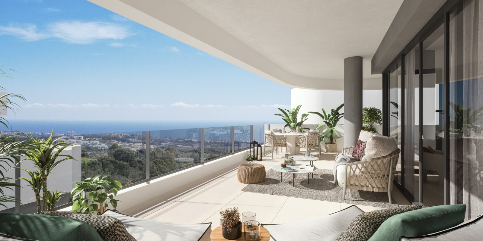 Exclusive apartments with sea views and 3 km from the beach, Marbella