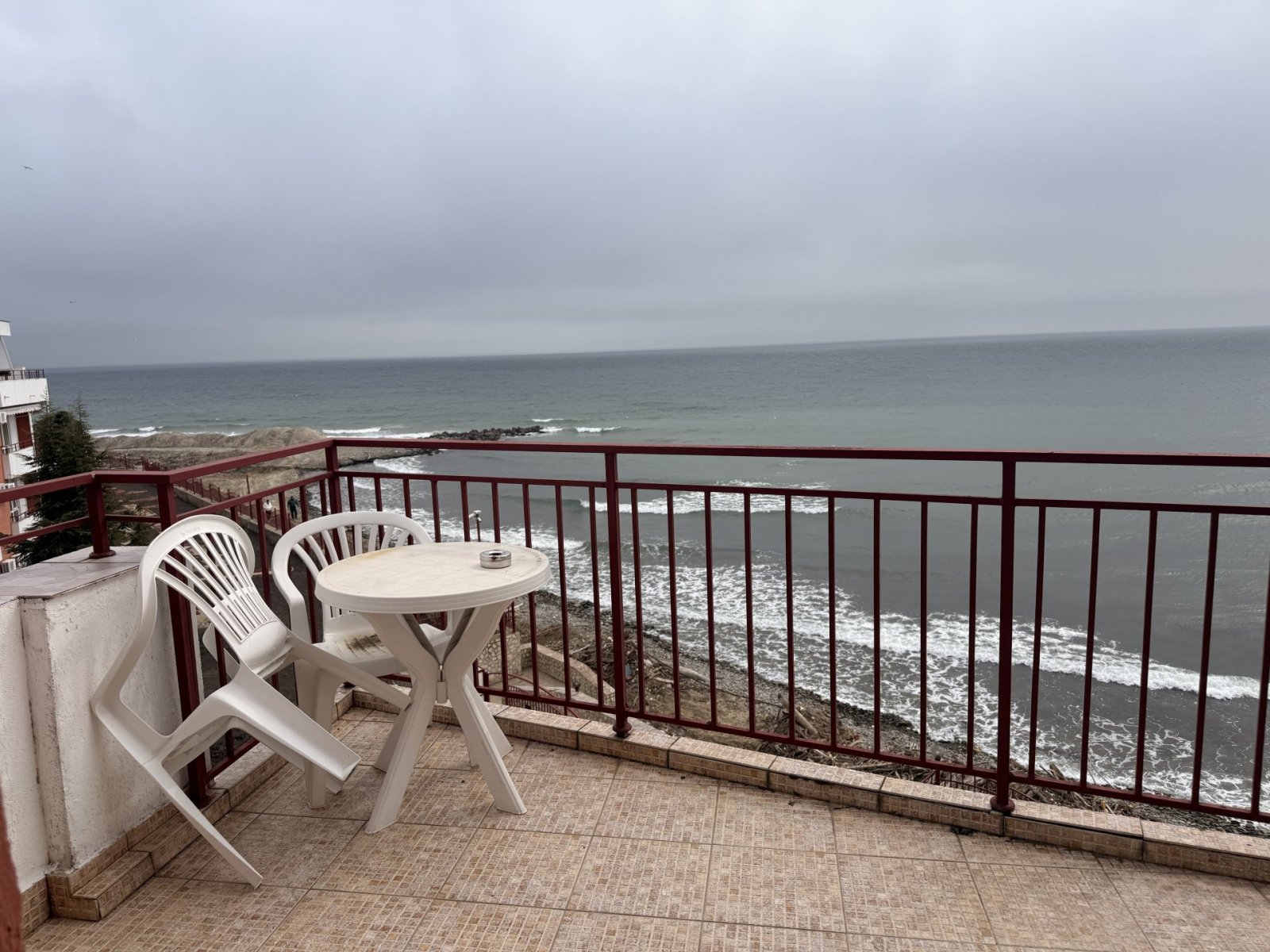 One-room apartment with a separate bedroom and panoramic sea view at Privilege Fort Beach, Bulgaria.