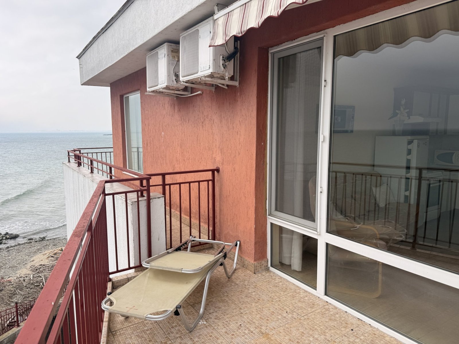 One-room apartment with a separate bedroom and panoramic sea view at Privilege Fort Beach, Bulgaria.
