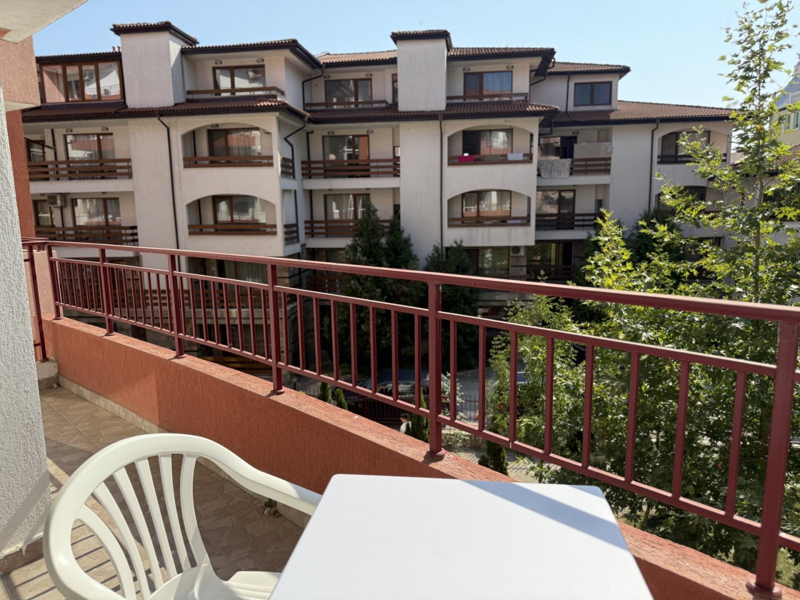 One-room apartment with a separate bedroom and panoramic sea view at Privilege Fort Beach, Bulgaria.