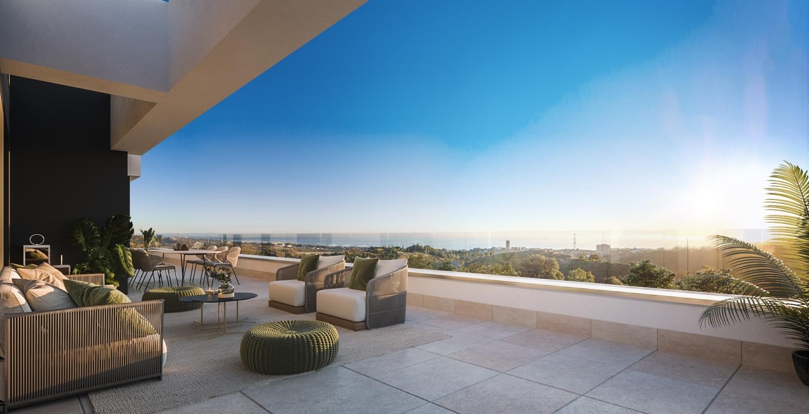 Exklusive Apartments mit Meerblick und 3 km vom Strand entfernt, Marbella