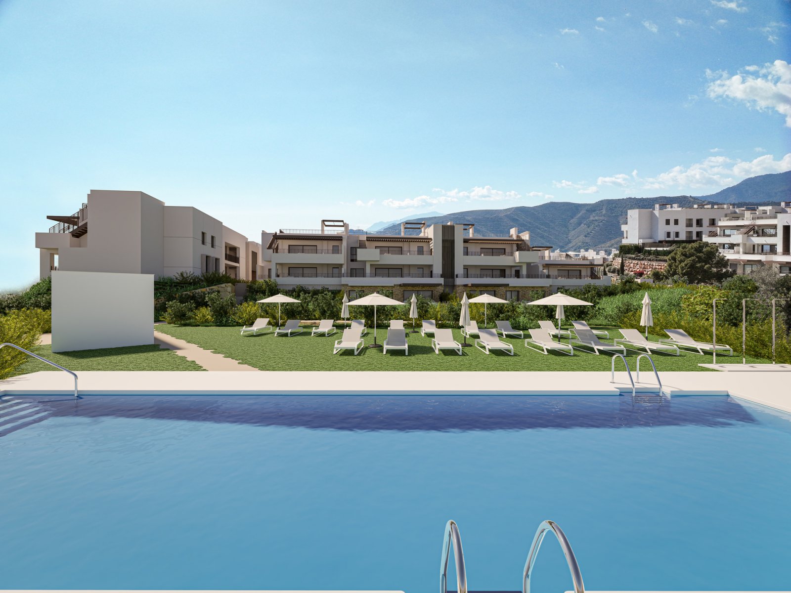 Luxury residential complex, sea views and private terraces, Istán
