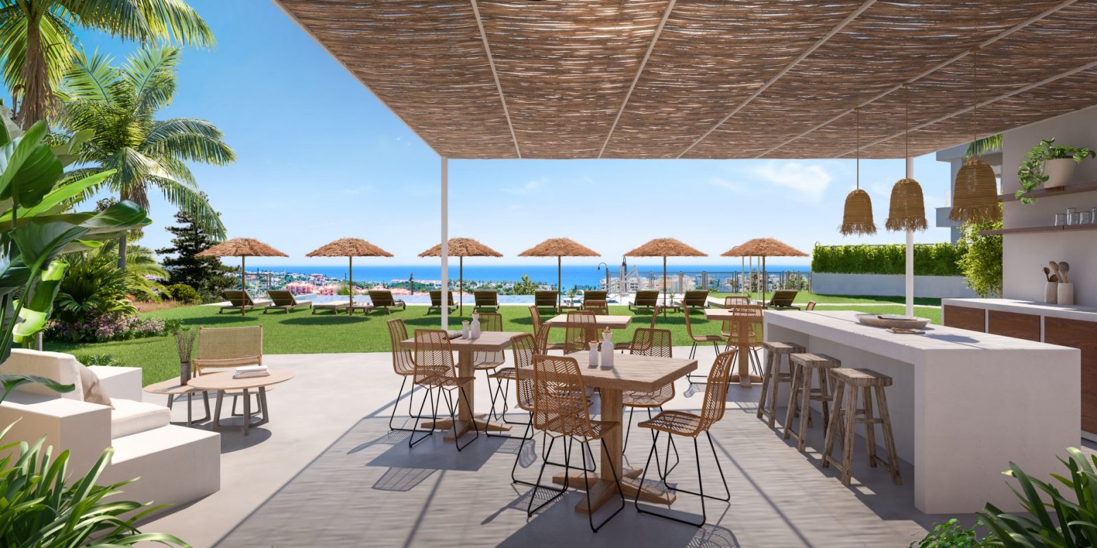 Modern apartments, 1 km from the sea and golf, Las Lagunas de Mijas