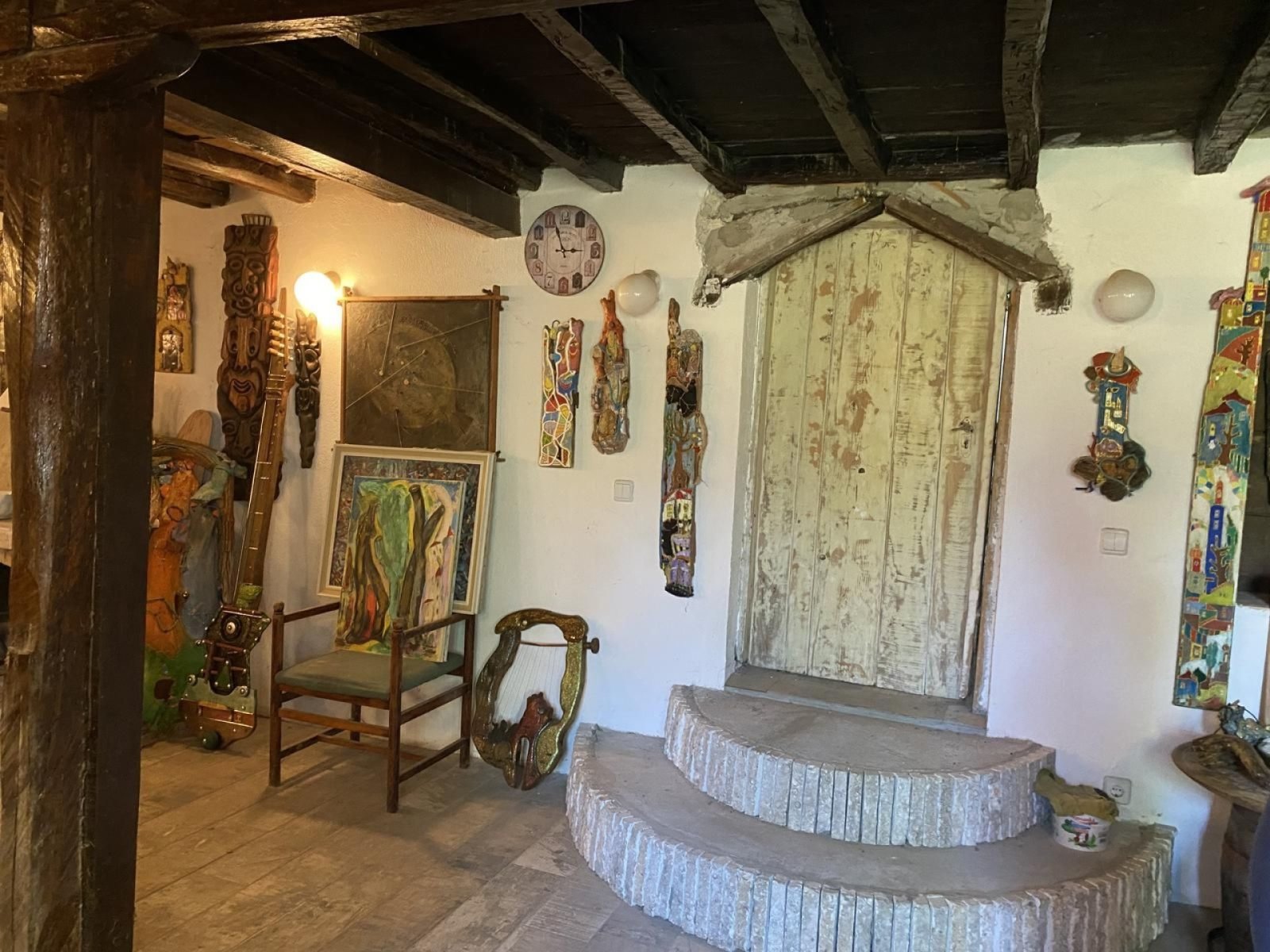 Two houses in a yard in the picturesque village of Lozarevo, Sungurlare municipality.