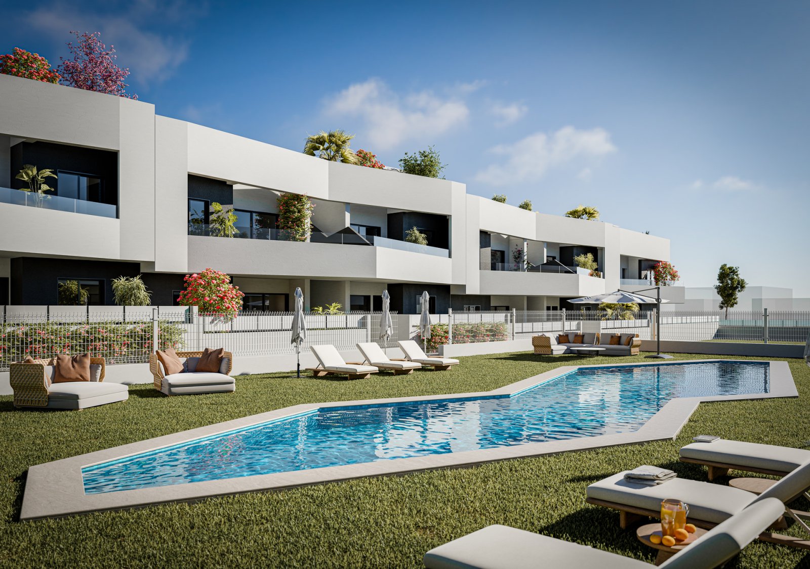 Modern bungalow, private garden and pool, San Miguel de Salinas