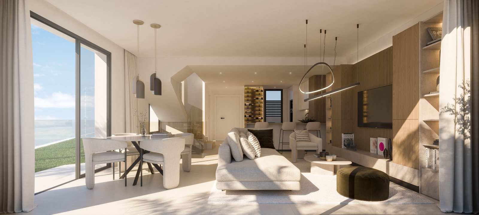 Exclusive townhouses, sea view and 3 km from the coast, Mijas