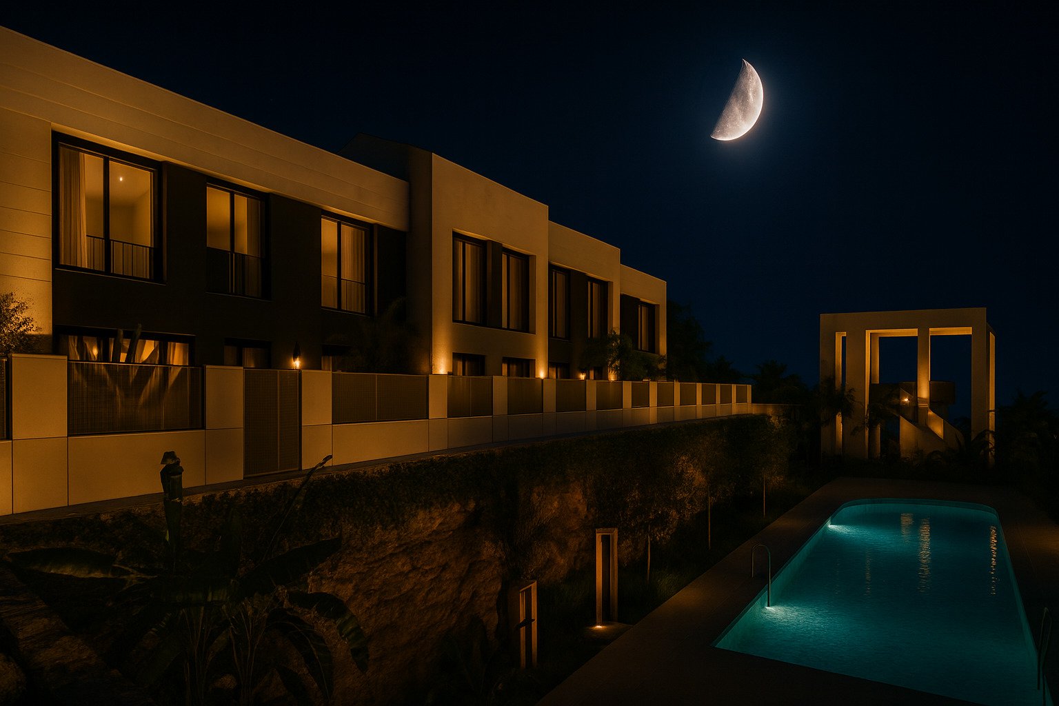 Exclusive townhouses, sea view and 3 km from the coast, Mijas