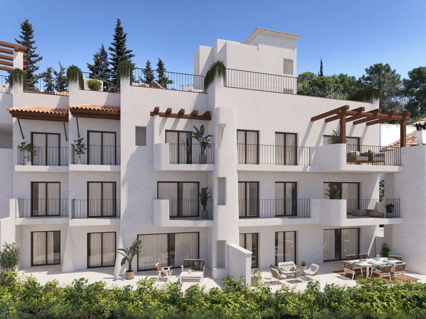 Stylish apartment with terrace and views of the Benahavís countryside