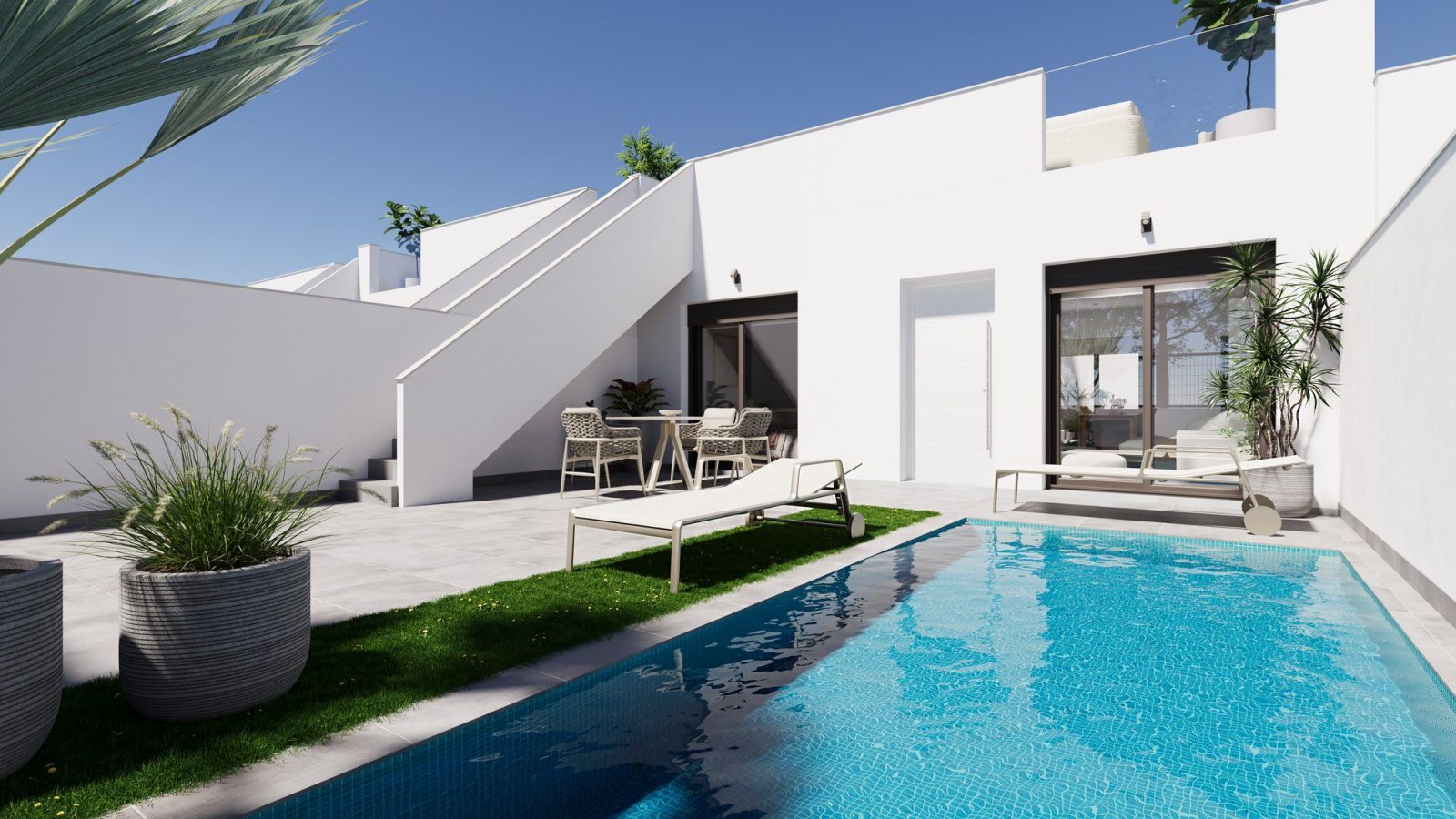 Torre-Pacheco, Murcia: Modern townhouse with private pool and garden, close to the airport, Torre-Pacheco 