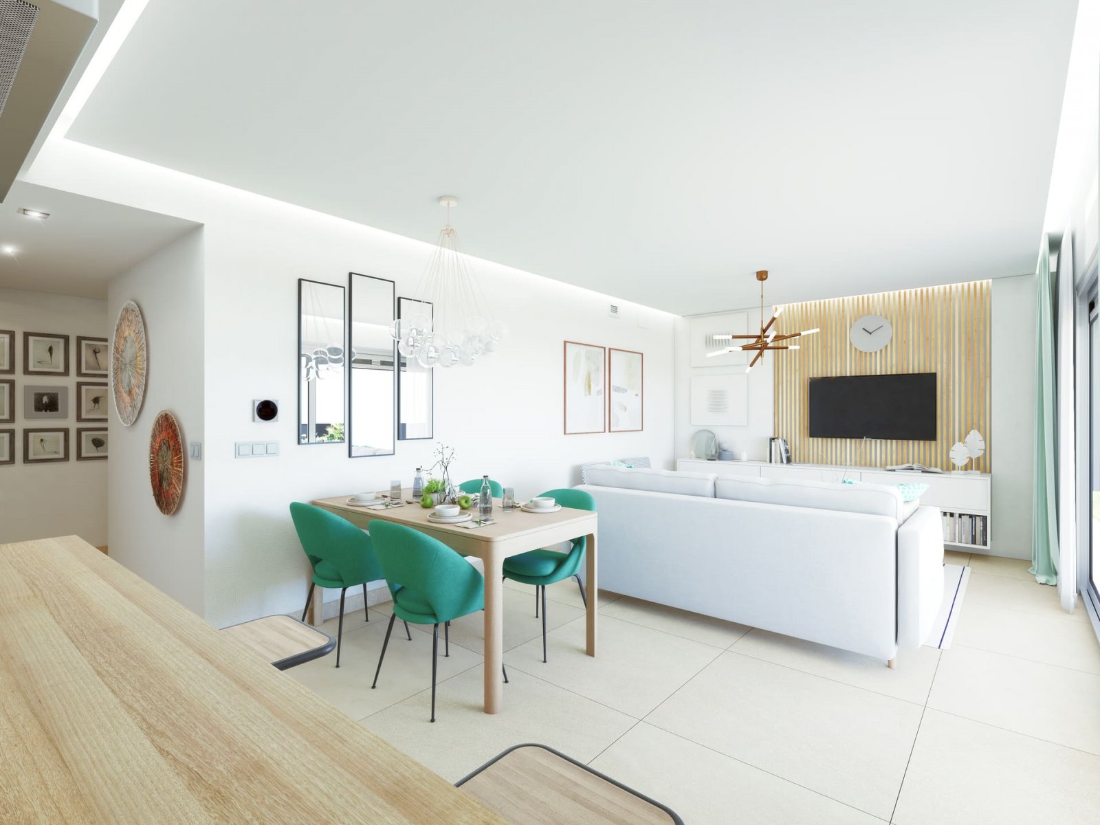 Modern apartments next to the golf course, with swimming pool and garage, Mijas