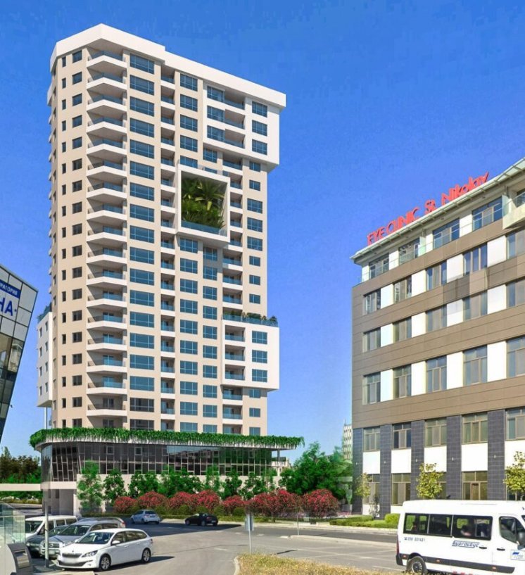 3-bedroom apartment. 20th floor. Gledka, near Moret and Galeria shopping center.