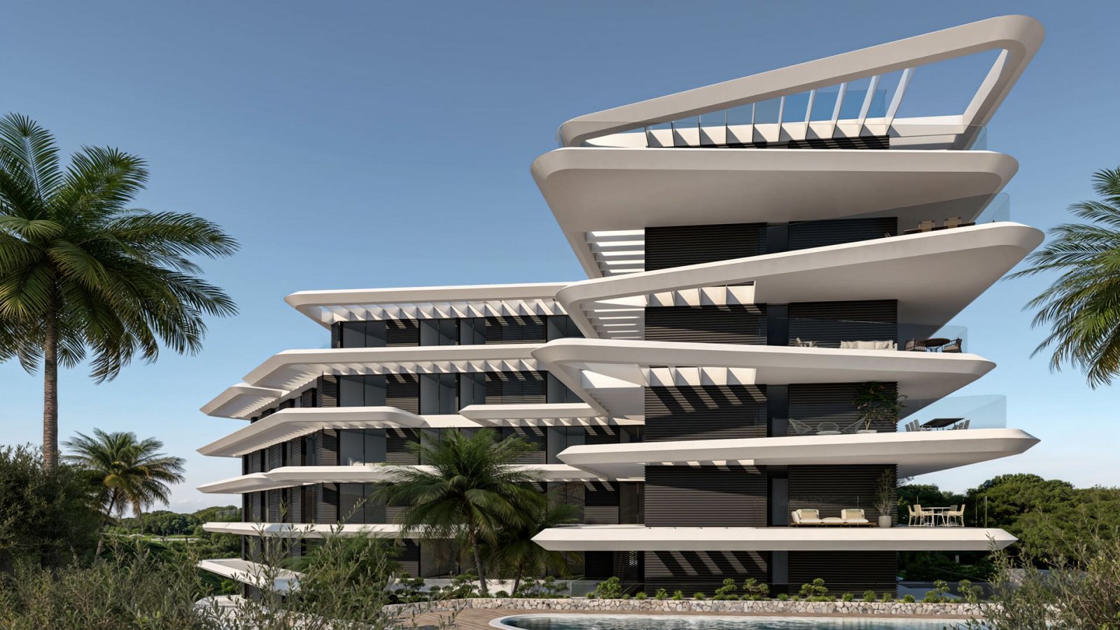 Modern apartments with sea views, 2 km from the beach, Estepona