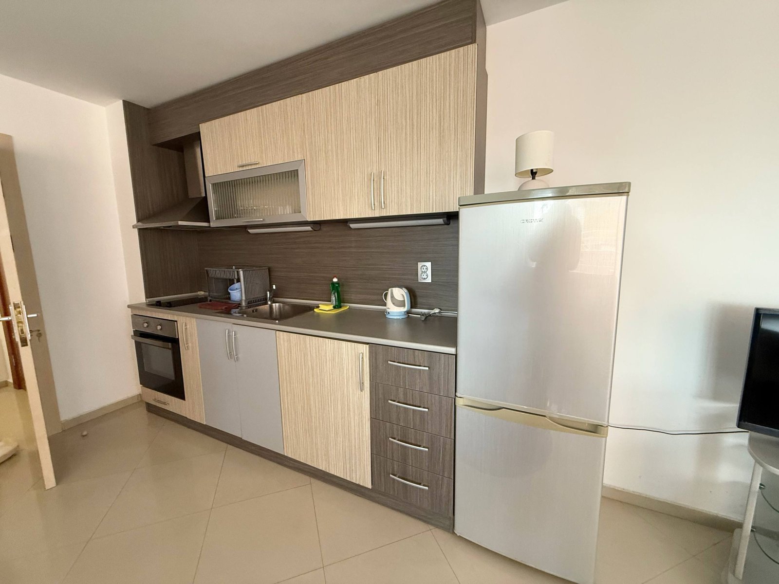1+1 furnished and equipped apartment in Pomorie, Bulgaria.