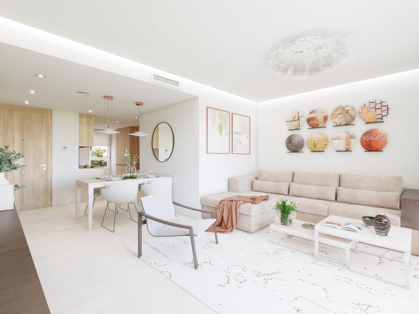 Moderne Apartments, Erdgeschosswohnungen und Penthäuser am Golfplatz, Mijas