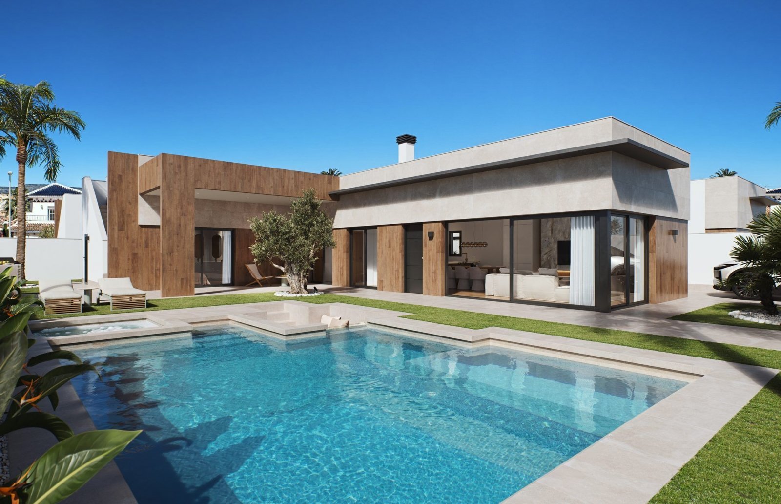 Exklusive Einfamilienhäuser, privater Pool und Garten, in der Nähe des Flughafens, Murcia