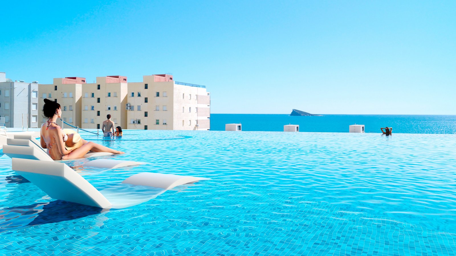Luxuriöse Apartments direkt am Meer in Benidorm mit Panoramablick auf das Meer
